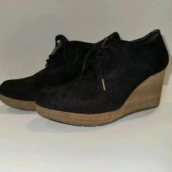 Dr. Scholls Black Wedge Booties Woman’s Size 7.5 Foam Technology - Picture 1 of 11
